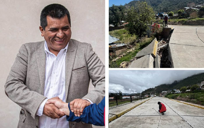 Obra de pistas y veredas ejecutada por gestión de alcalde Gustavo Gutiérrez con serias deficiencias en construcción